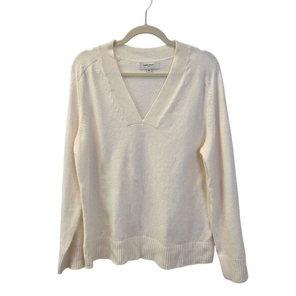 Banana Republic Factory Wool Blend V-Neck Oversized Sweater Size Medium - Picture 1 of 6
